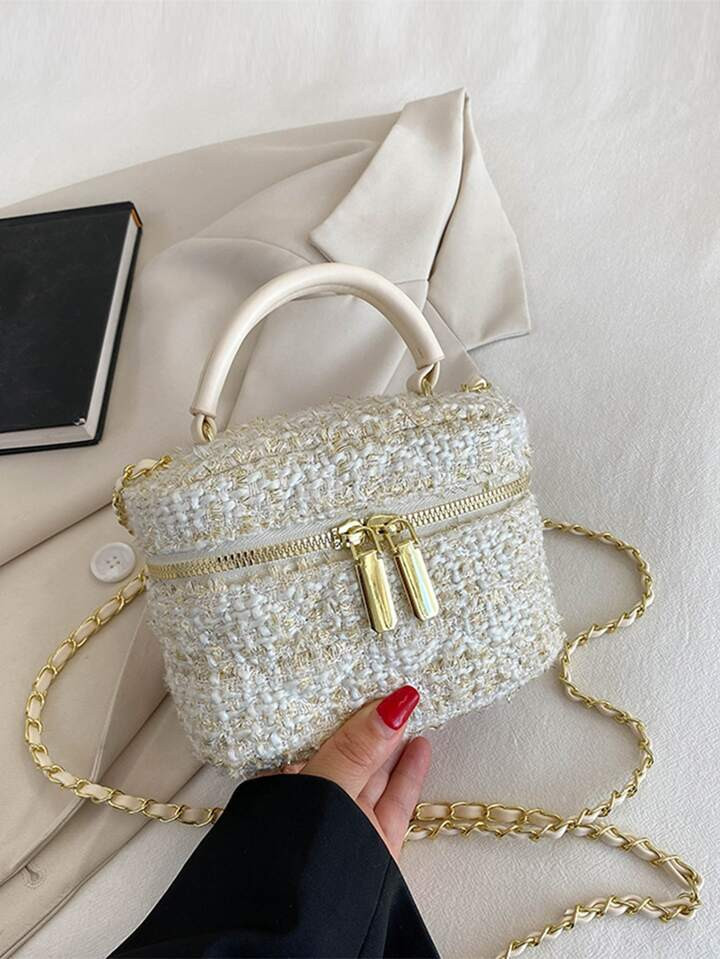 Mini Colorblock Chain Bucket Bag | SHEIN