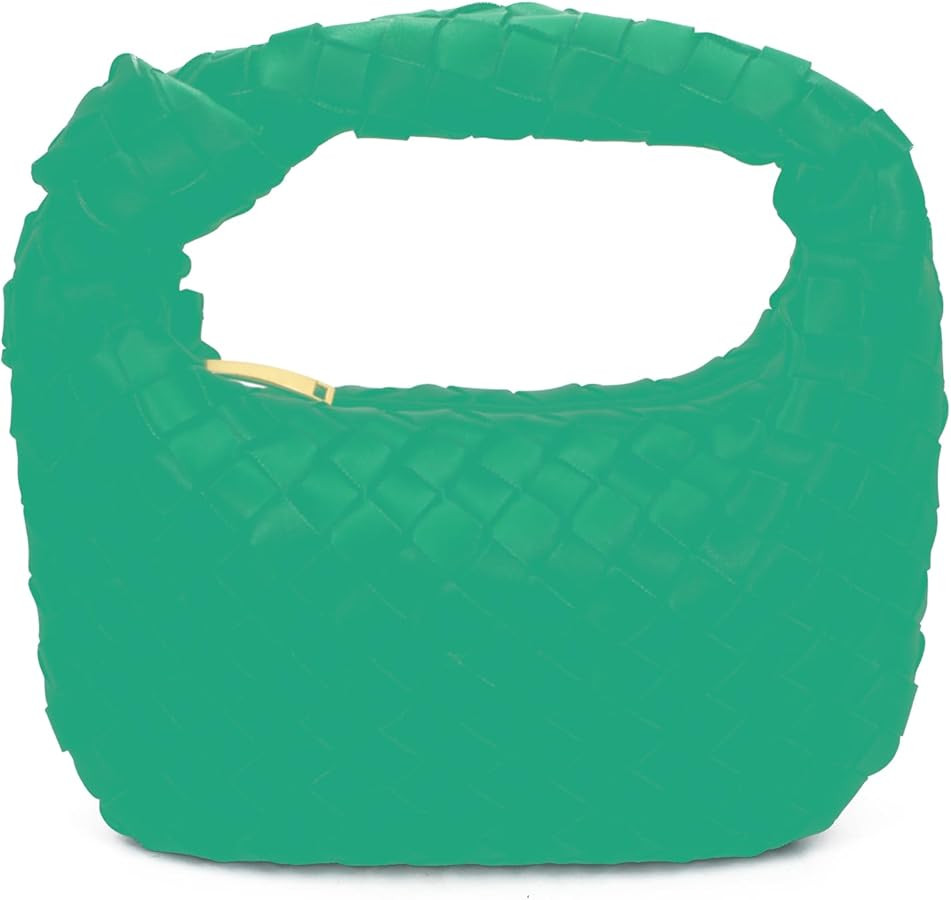 Woven Handbag, Knotted Clutch Bag For Women Soft Leather Hobo bag Fashion Mini Clutch Purse with ... | Amazon (US)