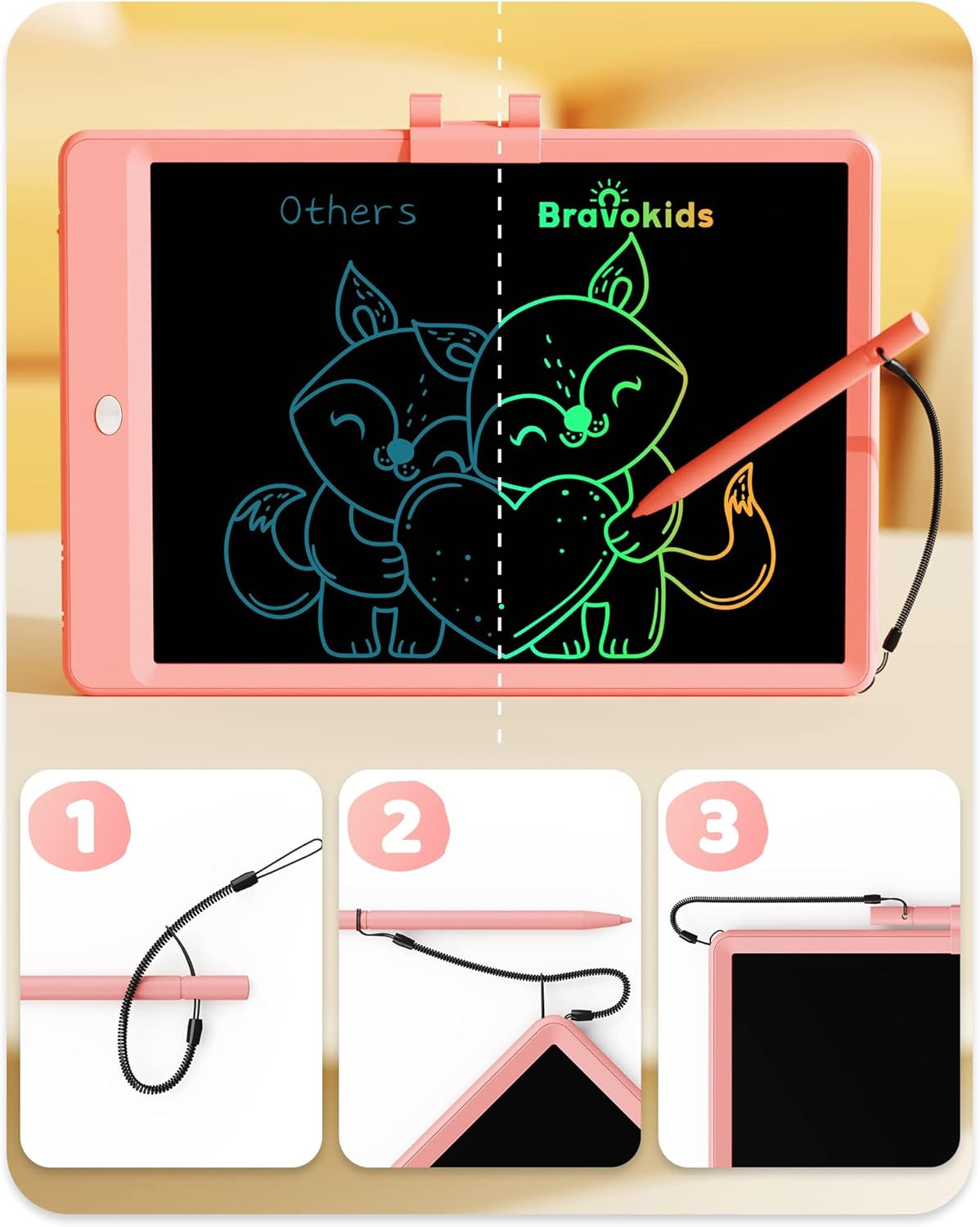 Bravokids 12 Inch LCD Writing Tablet for 3 Year Olds - Electronic Drawing Pad and Doodle Board as... | Amazon (US)