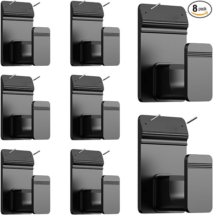 No Drill Curtain Rod Brackets for 5/8" Rod, Heavy Duty 30LB+, Adhesive & Invisible Nail Curtain R... | Amazon (US)