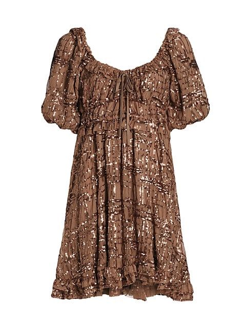 EN SAISON Sequin-Embellished Mini-Dress | Saks Fifth Avenue