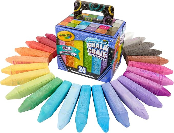Crayola Glitter Chalk, 24 Count | Amazon (US)