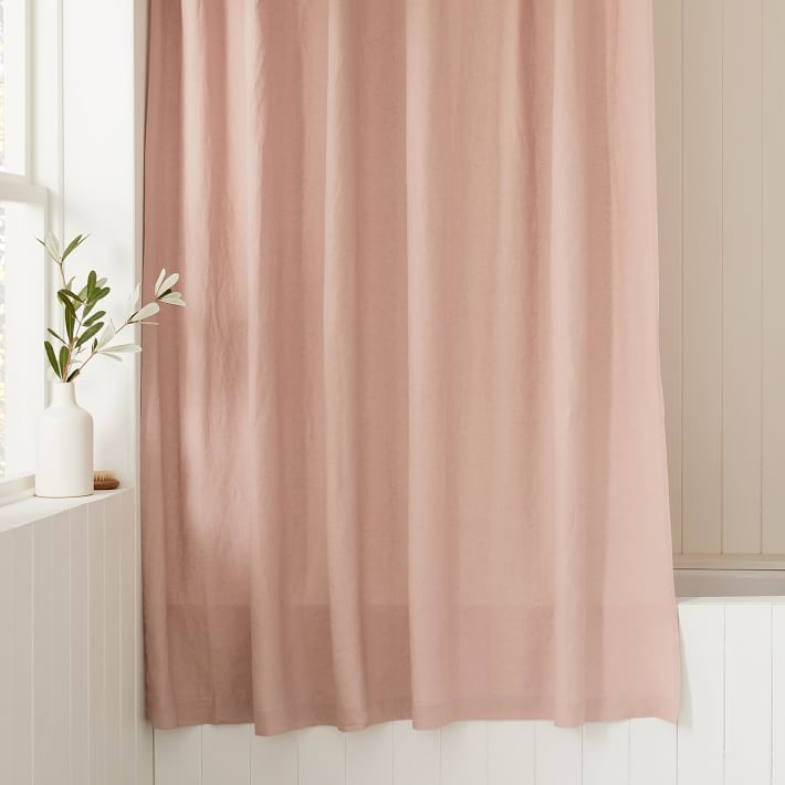 European Flax Linen Shower Curtain | West Elm (US)