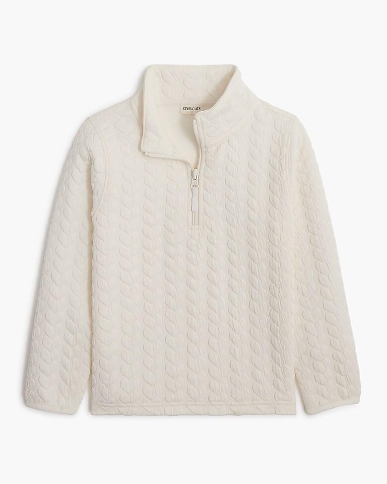 Girls' quilted heart half-zip pullover | J.Crew Factory