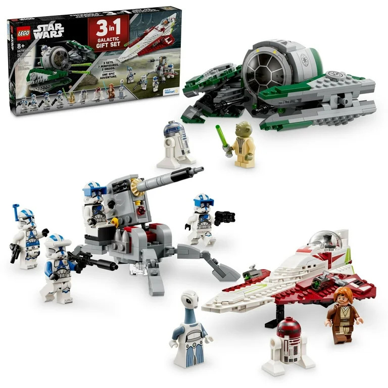 LEGO Star Wars Jedi Masters Gift Set, 3 Epic Builds in 1 Box, Star Wars Toy Building Sets, 66787 | Walmart (US)