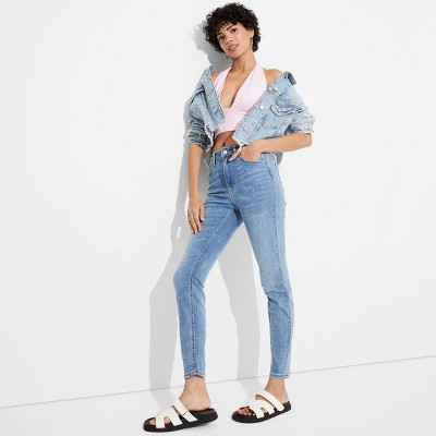 Women's Super-High Rise Skinny Jeans - Wild Fable™ Medium Wash 00: Slim Fit, Midweight Denim, 29" Inseam | Target