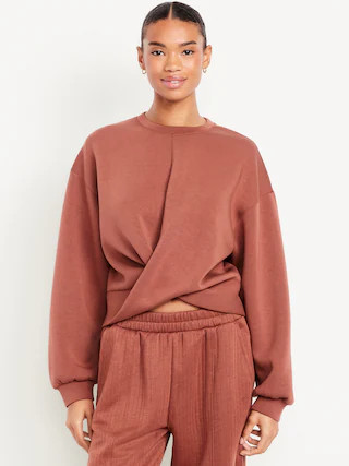 Bounce Fleece Twist-Front Top | Old Navy (CA)