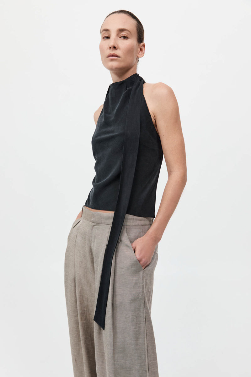 Bias Scarf Top - Black | St. Agni (US, UK, EU)