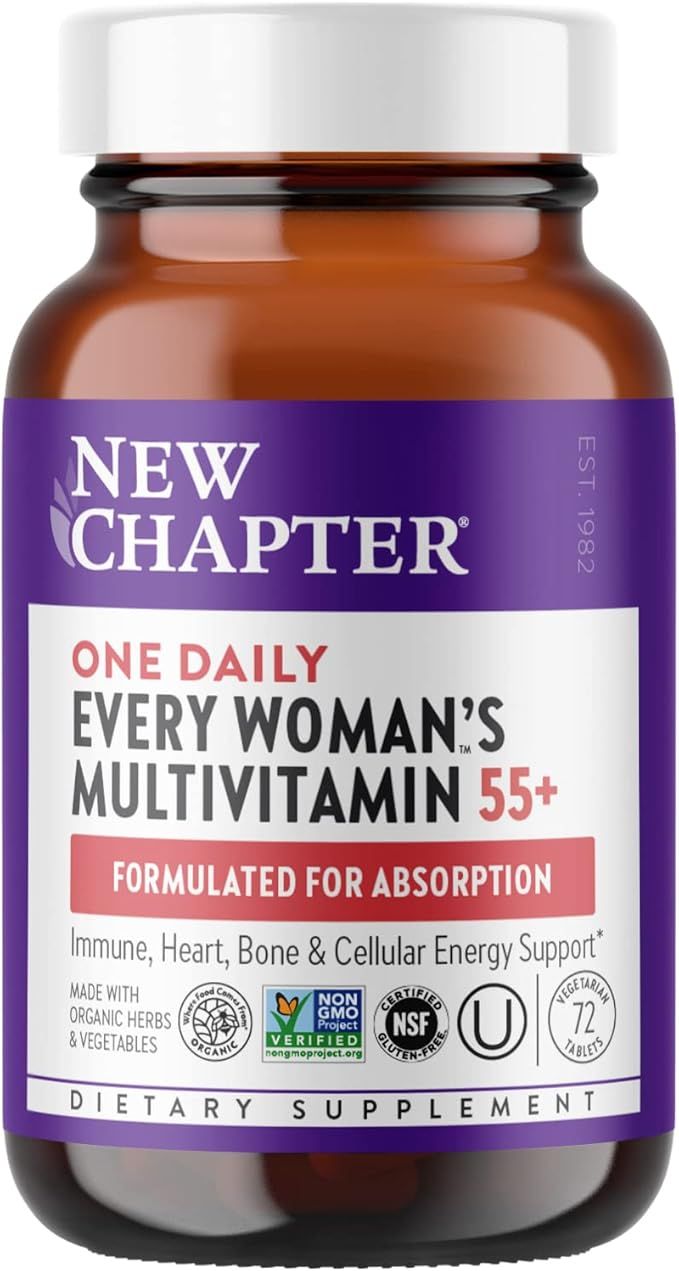 New Chapter Women's Multivitamin 50 Plus for Cellular Energy, Heart & Immune Support with 20+ Nut... | Amazon (US)