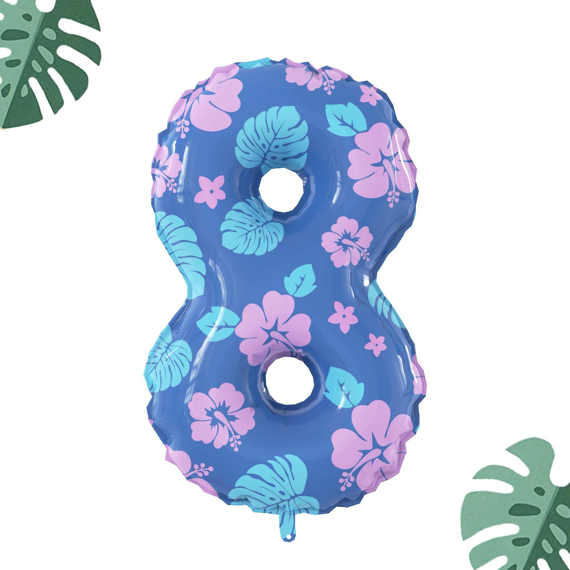 40 Inch Number 8 Balloon Leaf and Flower Birthday，8th Birthday Decorations for Kids' Parties... | Amazon (US)