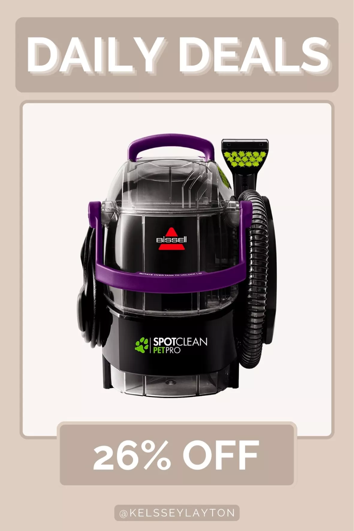 BISSELL SpotClean Pet Pro Portable Carpet Cleaner, 2458, Grapevine Purple,  Black