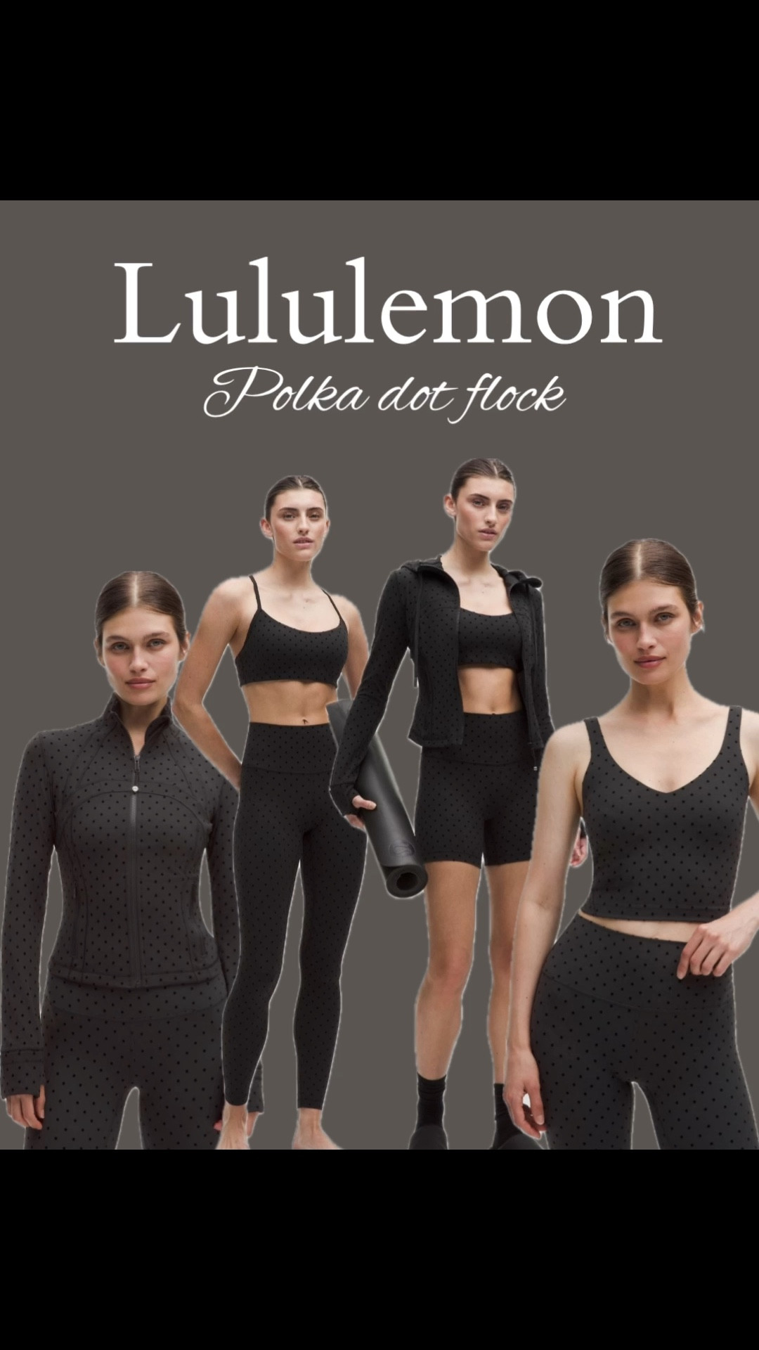 The viral polka dot set from Lululemon is available but sizes are going fast!  Flock set / polka dot / gift guide / holiday shopping / activewear / health journey / workout style

#LTKfitnessgoals #LTKActive #LTKGiftGuide