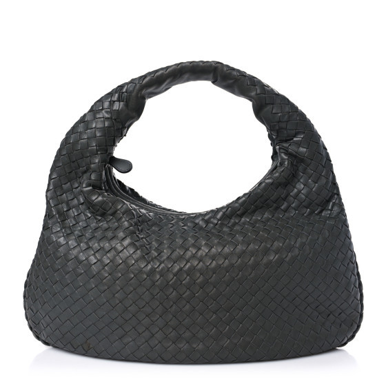 Nappa Intrecciato Large Veneta Hobo Grey | FASHIONPHILE (US)