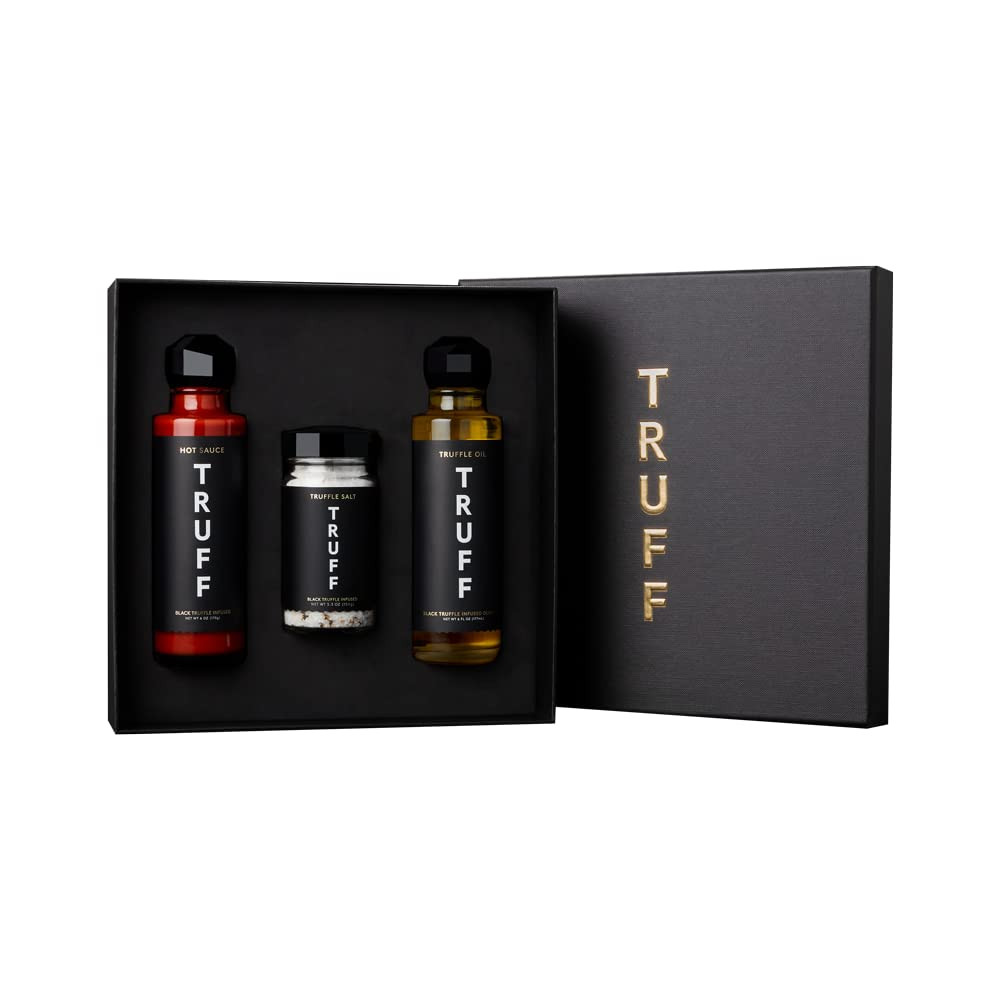 TRUFF Starter Pack, Includes Black Truffle Hot Sauce (6 oz.), Black Truffle Oil (6 oz.), and Blac... | Amazon (US)