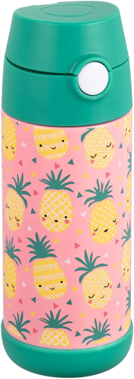 Snug Kids Water Bottle - insulated stainless steel thermos with straw (Girls/Boys) - Pineapples, ... | Amazon (US)