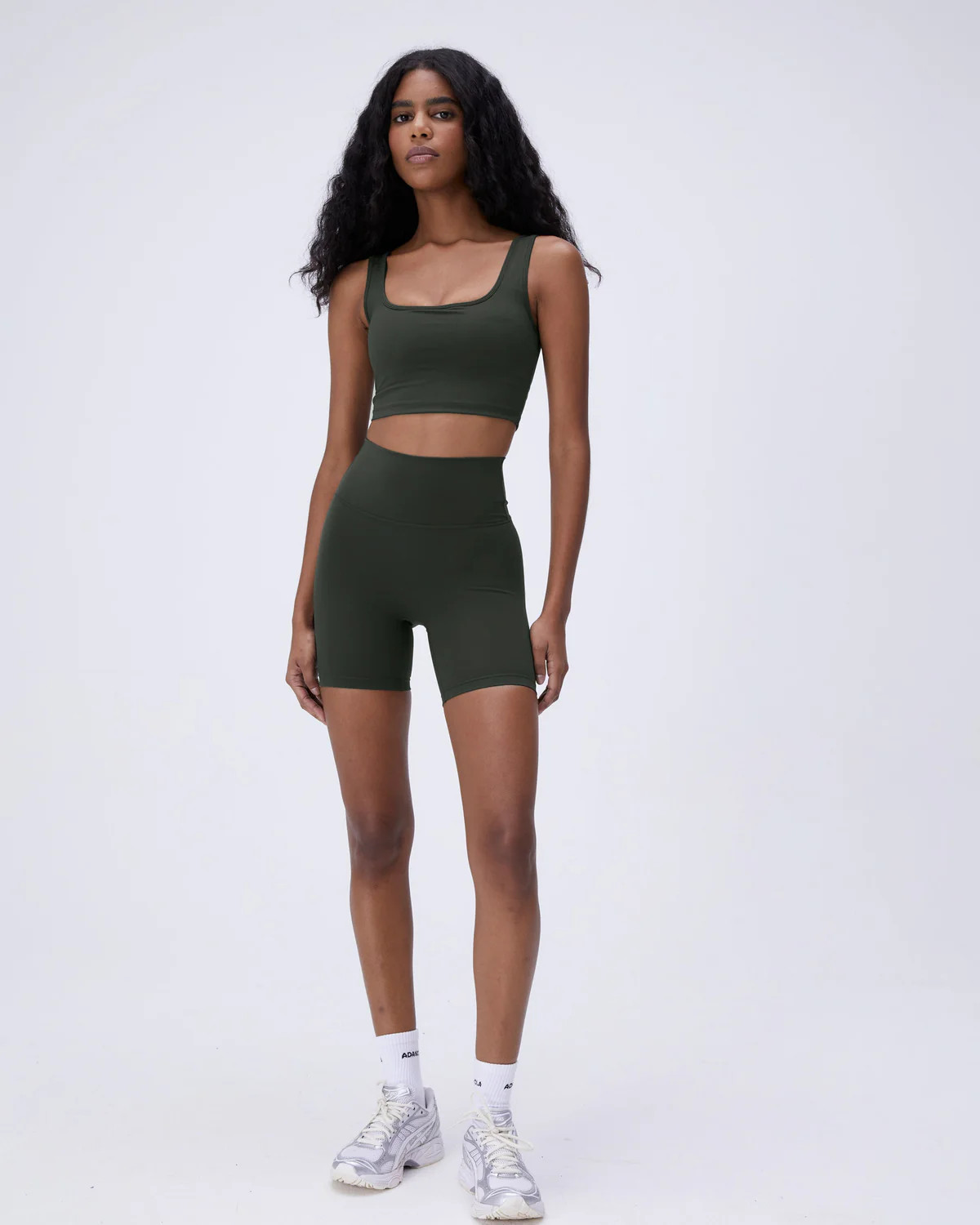 Ultimate Crop Shorts - Dark Olive | Adanola UK
