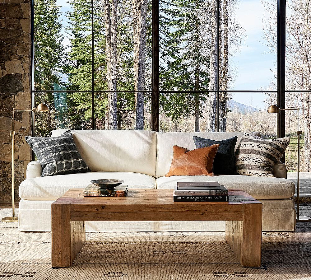 Bozeman Rectangular Coffee Table (55") | Pottery Barn (US)