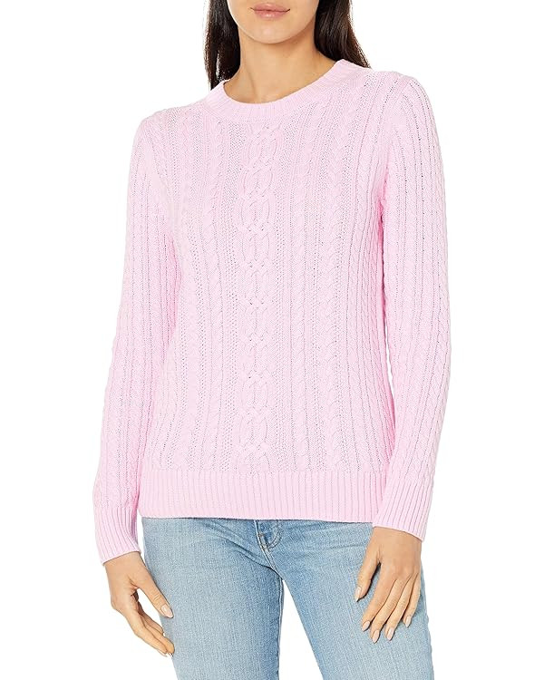 Amazon Essentials Women's Fisherman Cable Long-Sleeve Crewneck Sweater (Available in Plus Size) | Amazon (US)