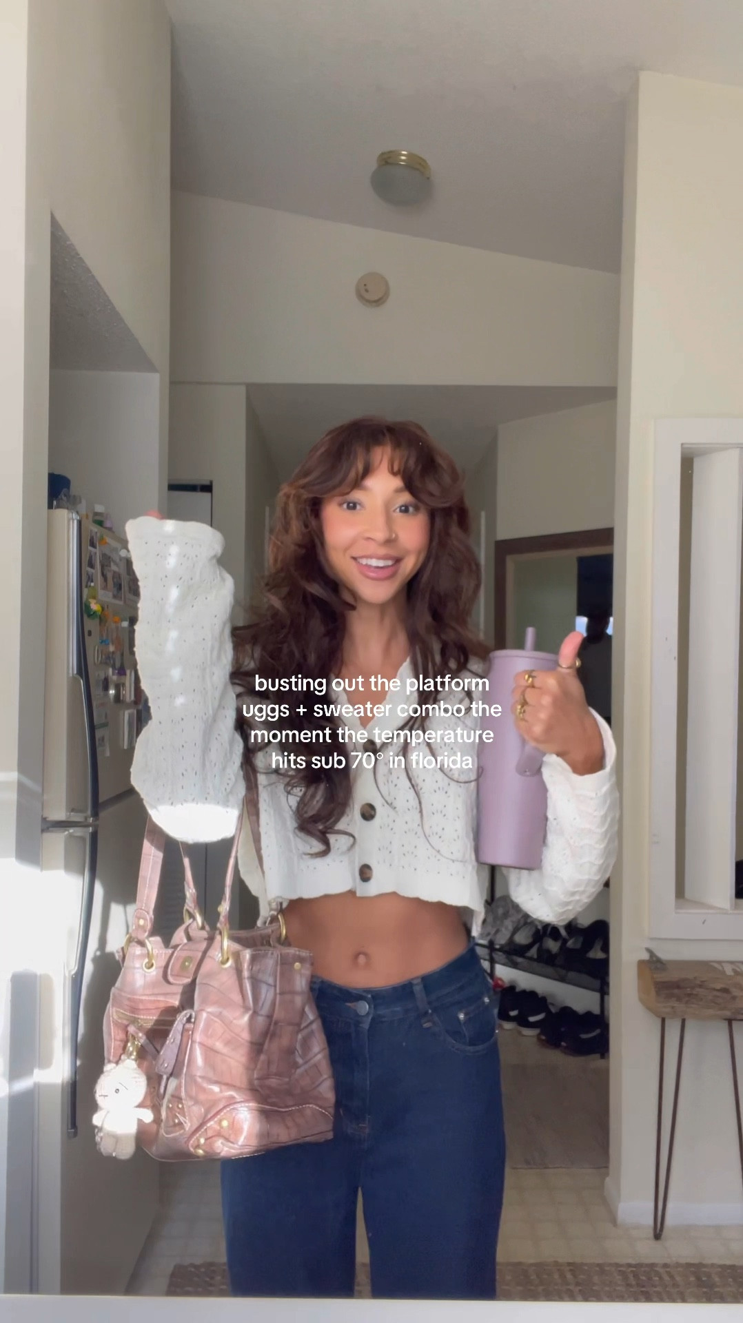 when it is FINALLY dropping degrees in the south ☁️🍂 fall outfit idea! 