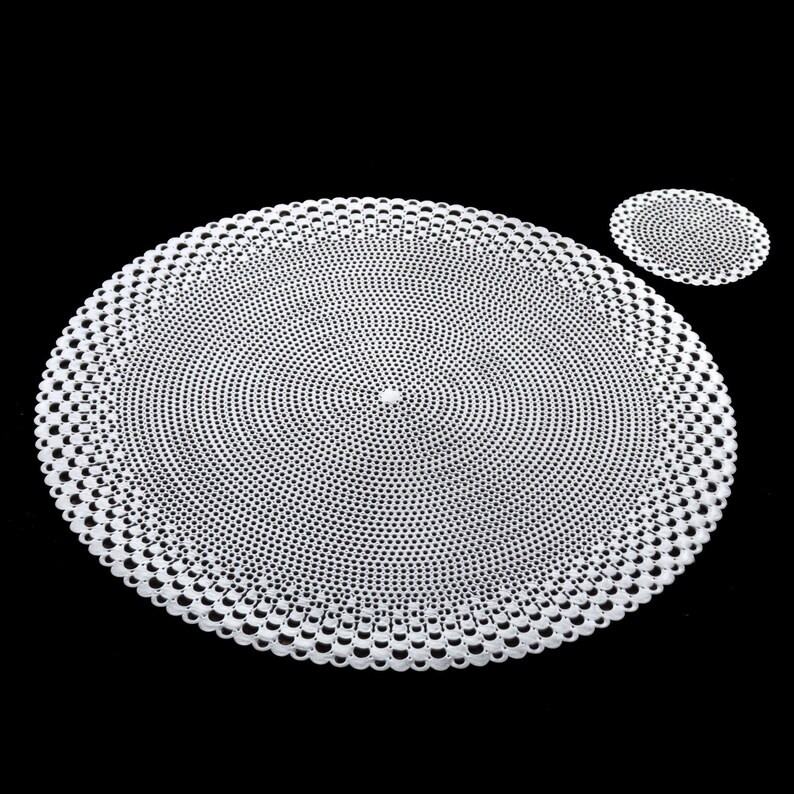 Silver Luxury Mats Placemat and Coasters Set Of 4/6/8/10 Round | Etsy | Etsy (US)