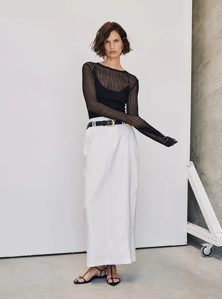 LUCCA MILK MIDI SKIRT | DISSH