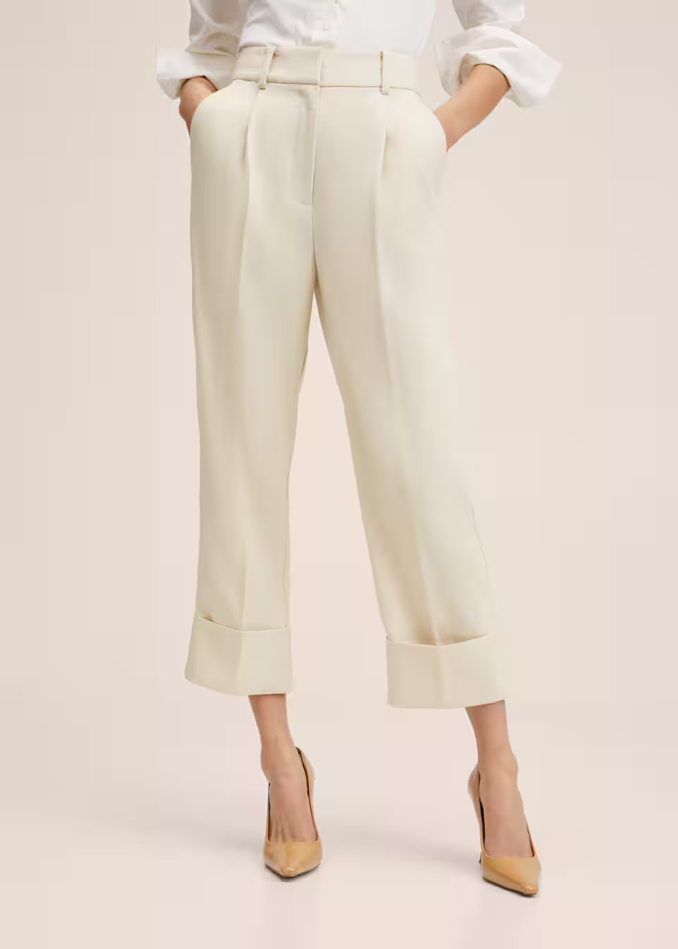 Pleat straight trousers | MANGO (US)