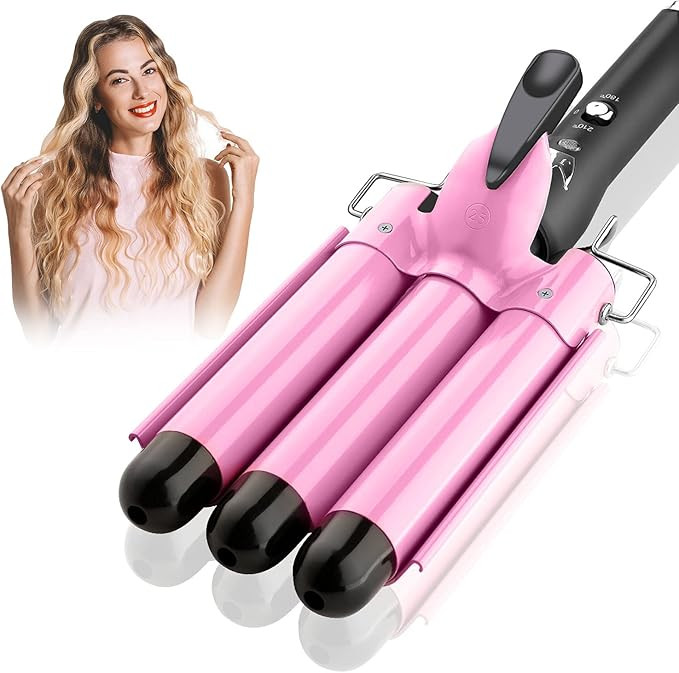 Hair Waver,3 Barrel Curling Iron 25mm(1 inch)Hair Curling Iron with Two Temperature Control ,Heat... | Amazon (US)