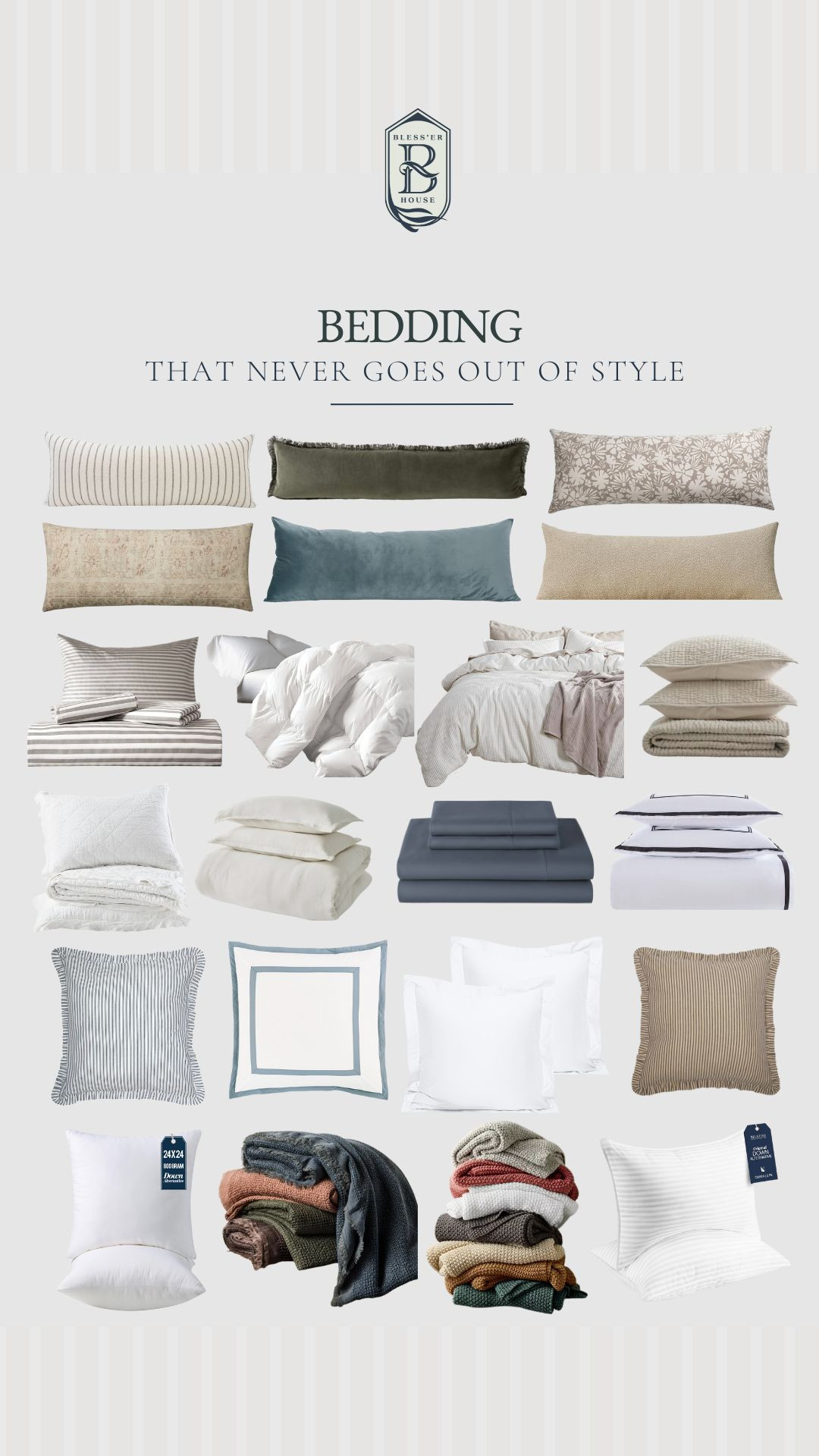 Timeless bedding essentials that never go out of style! 🛏️✨ Soft linens, classic textures, and neutral tones make these picks perfect for any bedroom refresh.

Whether you love crisp white sheets, cozy quilts, or elegant decorative pillows, these pieces will stand the test of time. 

#TimelessBedding #ClassicHomeDecor #BedroomRefresh


bedding essentials I timeless bedding I classic bed linens I luxury sheets I soft cotton sheets I linen duvet cover I quilted coverlet I cozy throw blankets I hotel-style bedding I white bedding set I neutral bedroom decor I farmhouse bedding I French country bedding I striped pillowcases I flannel sheets I percale sheets I sateen sheets I breathable bedding I cooling sheets I down comforter I alternative down duvet I classic pillow shams I decorative throw pillows I neutral throw pillows I cozy bedroom ideas I bedroom refresh I traditional bedroom decor I home bedding sale I investment bedding pieces I elegant home textiles I high-end bedding I relaxed bedding style I cottagecore bedding I modern traditional bedroom I timeless home decor 

 

#LTKHome #LTKStyleTip