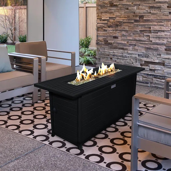 Sunbeam Aluminum Propane/Natural Gas Fire Pit Table | Wayfair North America