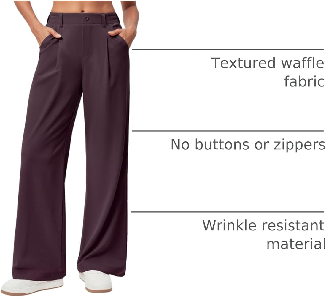 Ewedoos Wide Leg Pants Woman Stretchy Work Dress Pants Women Trendy 2026 Business Casual Outfits ... | Amazon (US)