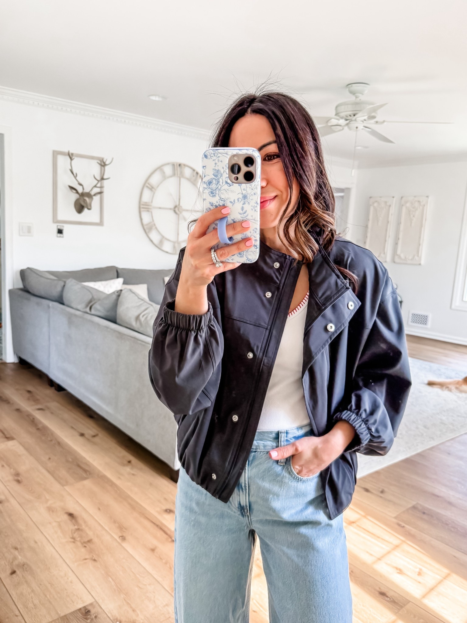 Small jacket. Wide leg jeans 25. I cut them. Spring jacket.



#LTKPetite #LTKOver40 #LTKSaleAlert