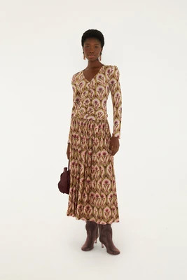 Garden Medal Midi Skirt, GARDEN MEDAL MULTICOLOR / S | FarmRio (US)