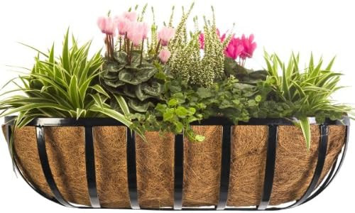 CobraCo HTR24-B 24-Inch English Horse Trough Planter, Black | Amazon (US)