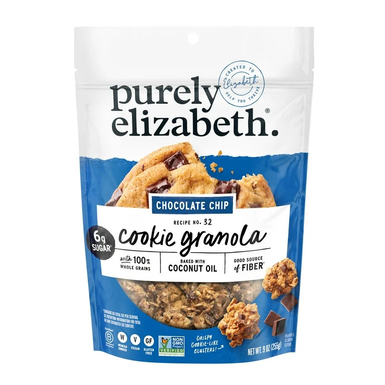 Purely Elizabeth, Cookie Granola, Gluten Free, Chocolate Chip, 9 oz | Walmart (US)