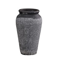 penepico Gray Clay Vase for Flower 9.5" H, Rough Ceramic Garden Pot for Plant Outdoor,Tall French... | Amazon (US)