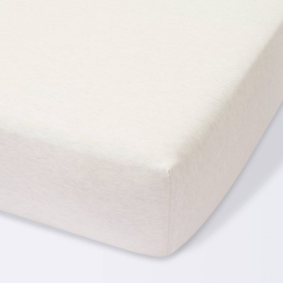 Fitted Jersey Crib Sheet Knit Oatmeal Heather - Cloud Island™ Oatmeal | Target