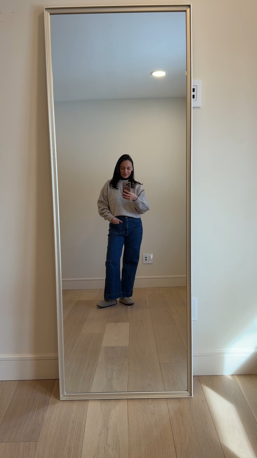 Winter casual outfit inspo
Anthropologie Maeve colete jeans: dark blue size 26 
Birkenstock outfit 
Work from home outfit. 

#LTKOver40 #LTKootd #LTKWorkwear