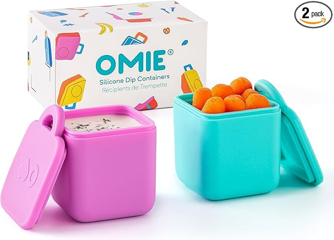 Omie OmieBox (2 pack) Leakproof Dips Containers To Go, Salad Dressing Container, Condiment Contai... | Amazon (US)
