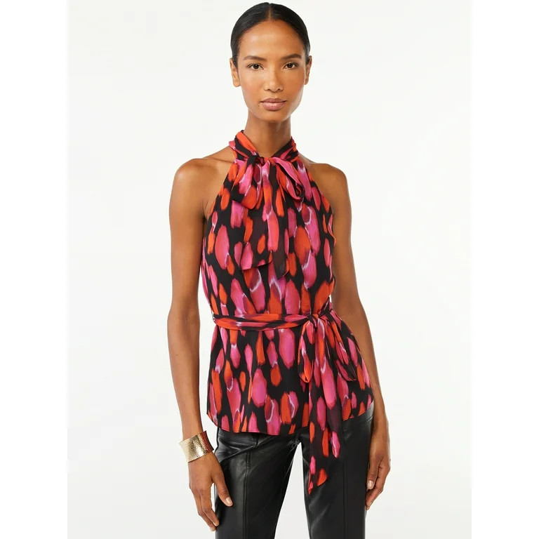 Scoop Women's Halter Tie Top - Walmart.com | Walmart (US)