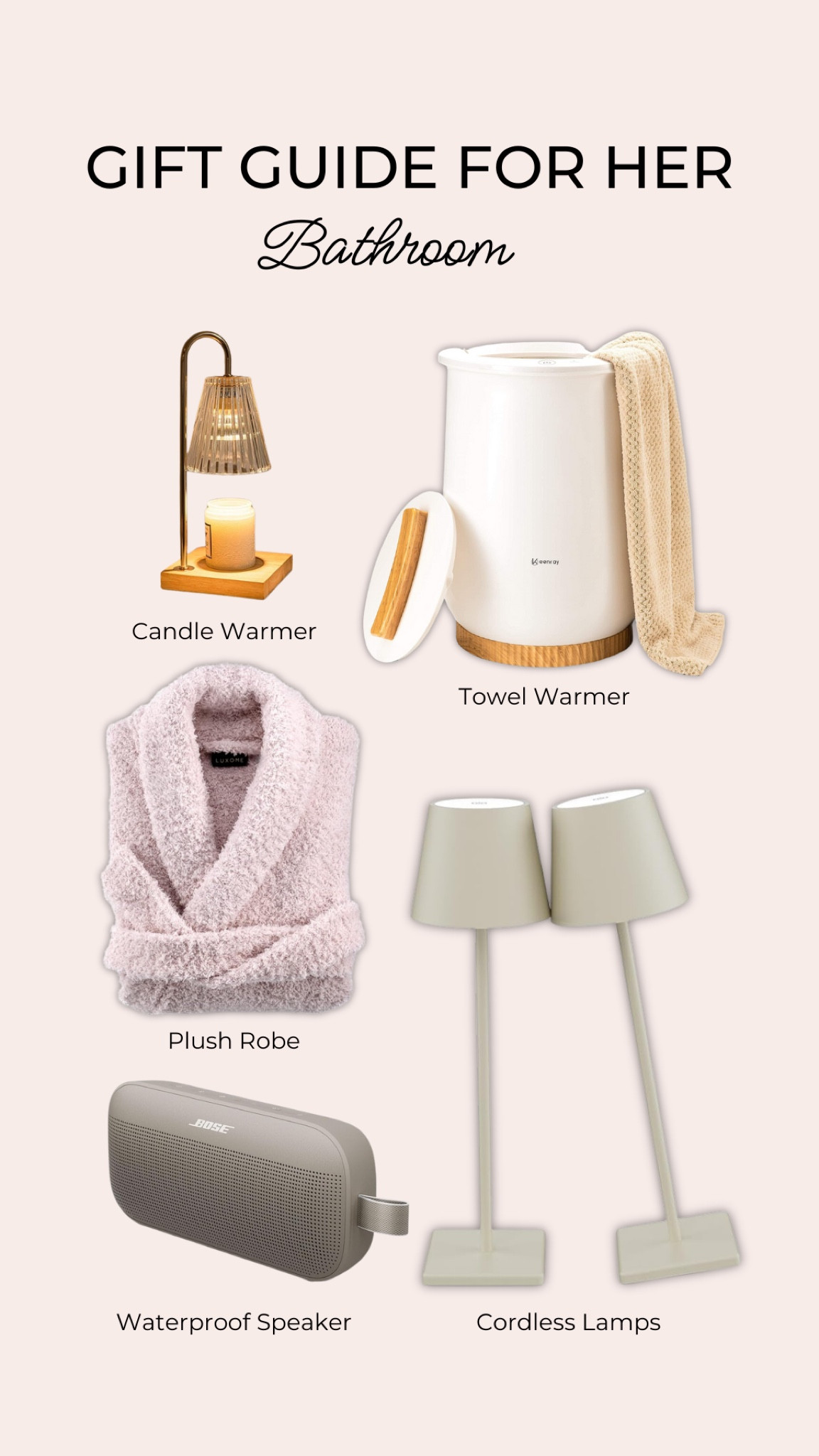 ✨ Gift her the gift of me-time! ✨ Curated bathroom essentials to create a spa-like experience at home. Perfect for moms, besties, or anyone who needs a little pampering this season. Shop the picks on LTK! 💕 #GiftGuide #LuxeBathroomVibes #LTKHoliday

#LTKHome #LTKHoliday #LTKGiftGuide