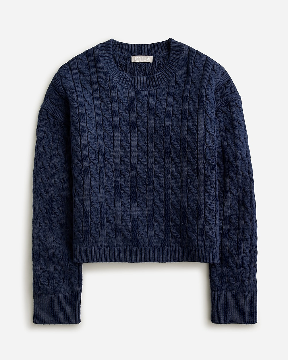Cable-knit cropped sweater | J. Crew US