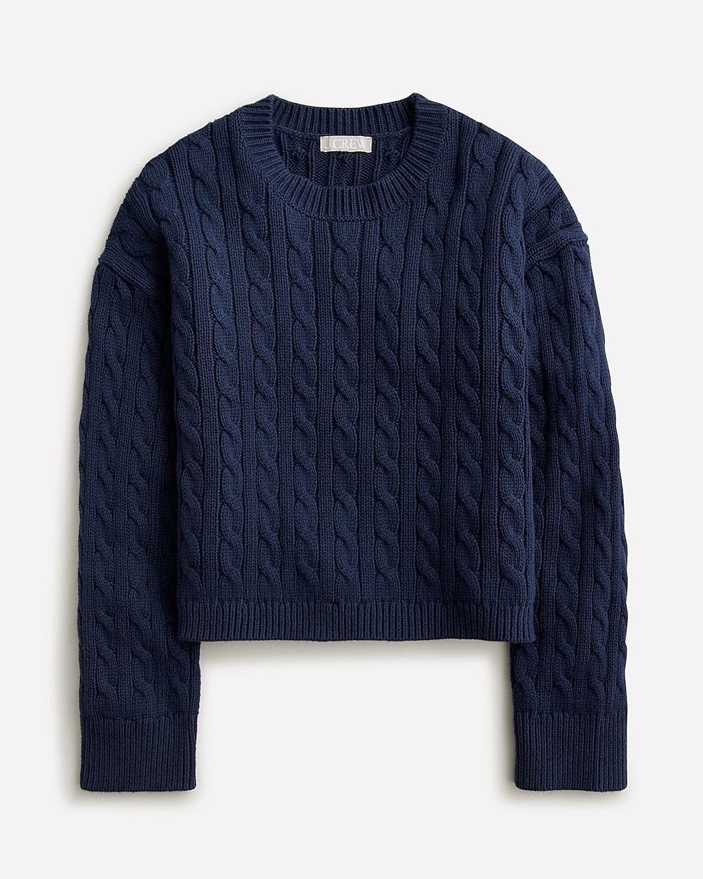 Cable-knit cropped sweater | J.Crew US