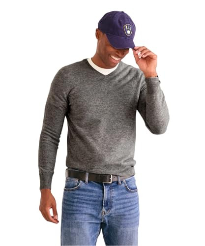 NAADAM Men's Original Cashmere V-Neck Sweater, Granite, M | Amazon (US)
