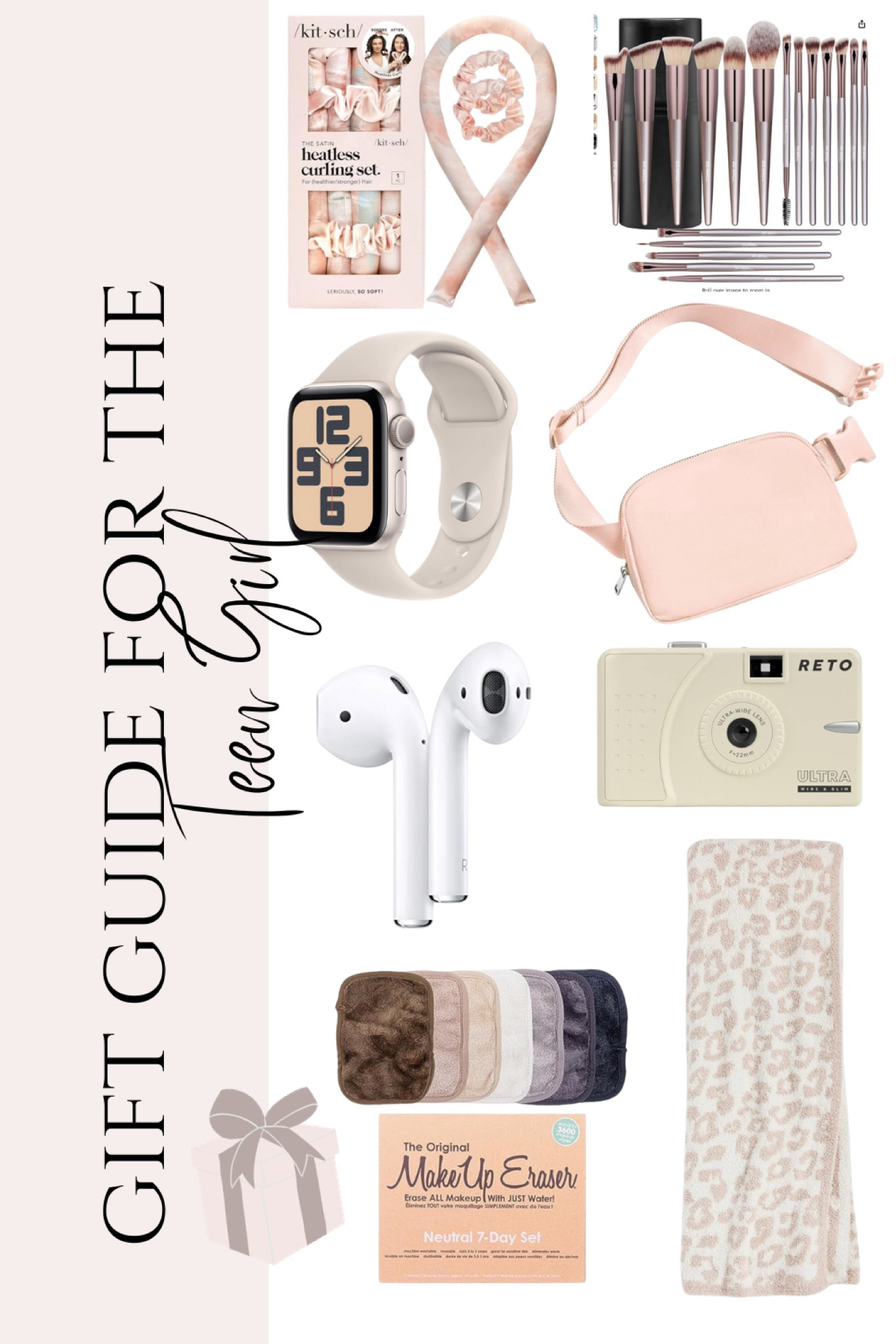Gift guide for the teen girl, belt bag, AirPods, barefoot dreams blanket, throw blanket, makeup eraser, heartless curls, makeup brushes 

#LTKHoliday #LTKGiftGuide #LTKSeasonal