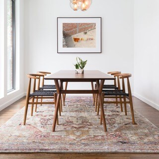 Traditional Slate/ Multi Medallion Distressed Rug - 7'10" x 10'10" | Bed Bath & Beyond