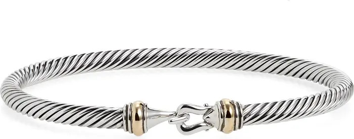 Cable Buckle Bracelet with Gold, 4mm | Nordstrom