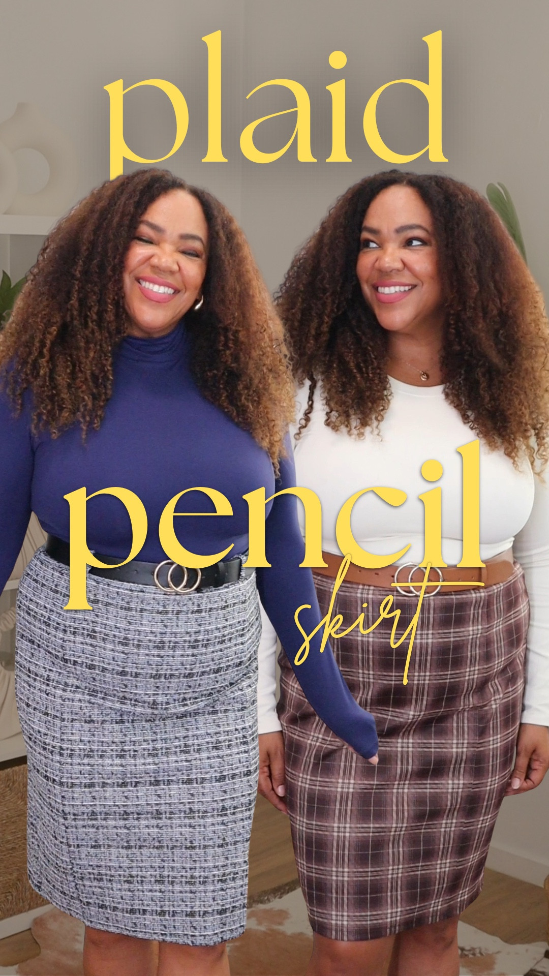 Pencil ✏️ Skirt but make it plaid! These pencil skirts are stretchy and comfortable. Got these in an xl. 

#LTKOver40 #LTKWorkwear #LTKMidsize