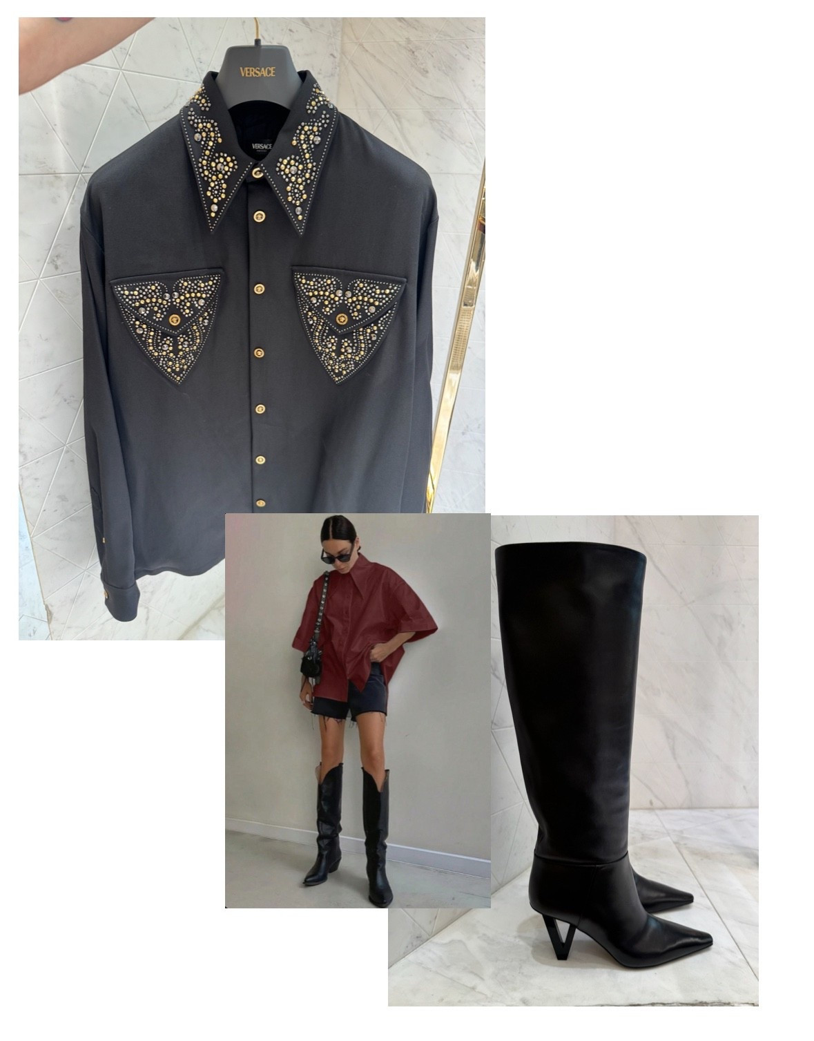 Obsessed with an oversized button down shirt and boot moment 