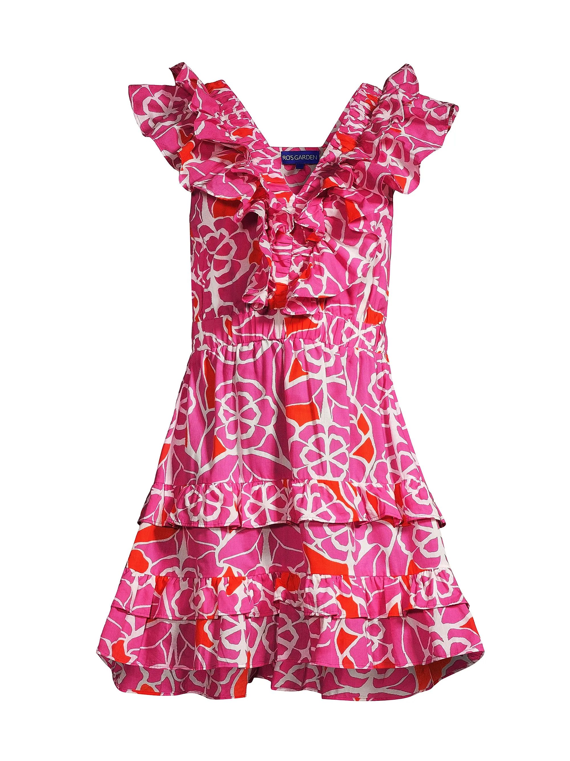 Dante Floral Cotton Frill Minidress | Saks Fifth Avenue