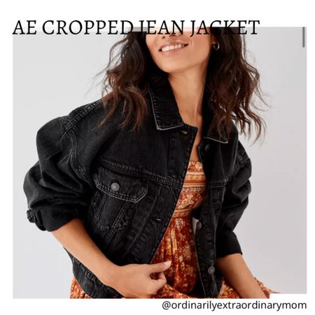 $28 Cropped Black Jean jacket from American Eagle - On Sale

#LTKSeasonal #LTKHoliday #LTKstyletip
